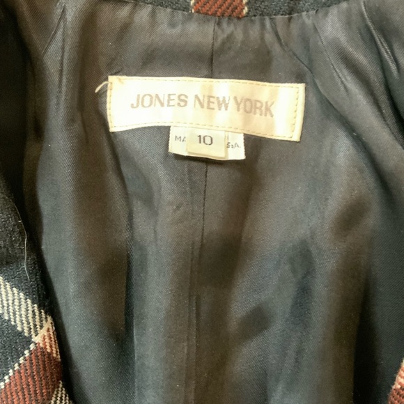 C&R Clothiers Vintage 100% worsted wool gray plaid tailored blazer jacket 40S - Picture 14 of 14